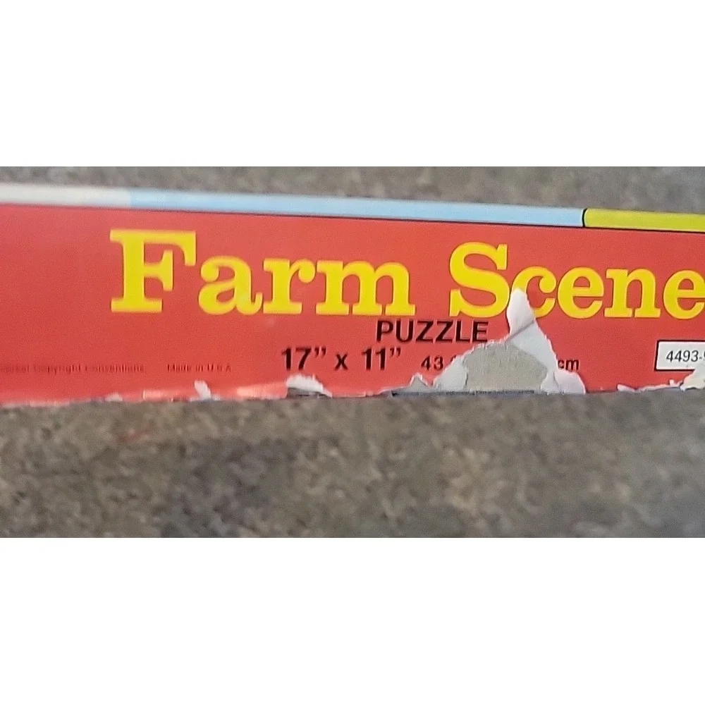 Milton‎ Bradley Farm Scene Puzzle 60 Series Vintage 1977 Kids Toy games Retro